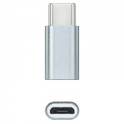 Adaptador Nanocable 10.02.0011/ USB Tipo-C Macho - MicroUSB Hembra