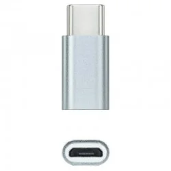 Adaptador Nanocable 10.02.0011/ USB Tipo-C Macho - MicroUSB Hembra