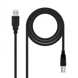 Cable USB 2.0 Impresora Nanocable 10.01.0103-BK/ USB Tipo-B Macho - USB Macho/ 1.8m/ Negro Cable USB 2.0 Impresora Nanocable 10.01.0103-BK/ USB Tipo-B Macho - USB Macho/ 1.8m/ Negro