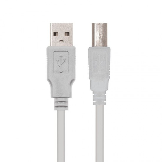 Cable usb 2.0 impresora nanocable 10.01.0104/ usb tipo-b macho - usb macho/ 3m/ beige Cable usb 2.0 impresora nanocable 10.01.0104/ usb tipo-b macho - usb macho/ 3m/ beige