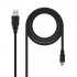Cable USB 2.0 Nanocable 10.01.0402/ USB Macho - MiniUSB Macho/ 1.8m/ Negro