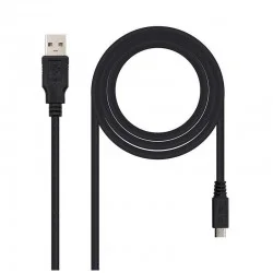 Cable USB 2.0 Nanocable 10.01.0501/ USB Macho - MicroUSB Macho/ 1.8m/ Negro Cable USB 2.0 Nanocable 10.01.0501/ USB Macho - MicroUSB Macho/ 1.8m/ Negro