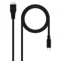 Cable USB 3.0 Tipo-C Nanocable 10.01.1201-BK/ USB Tipo-C Macho - MicroUSB Macho/ 5Gbps/ 1m/ Negro
