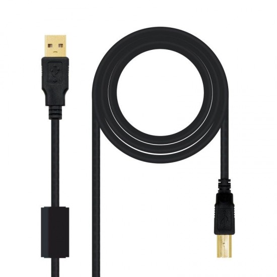 Cable usb 2.0 impresora nanocable 10.01.1205/ usb tipo-b macho - usb macho/ 5m/ negro Cable usb 2.0 impresora nanocable 10.01.1205/ usb tipo-b macho - usb macho/ 5m/ negro
