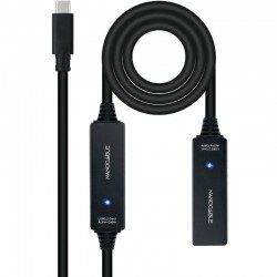 Cable Alargador USB Tipo-C 3.2 con Amplificador Nanocable 10.01.1312/ USB Tipo-C Macho - USB Tipo-C Hembra/ 10m/ Negro Cable Alargador USB Tipo-C 3.2 con Amplificador Nanocable 10.01.1312/ USB Tipo-C Macho - USB Tipo-C Hembra/ 10m/ Negro
