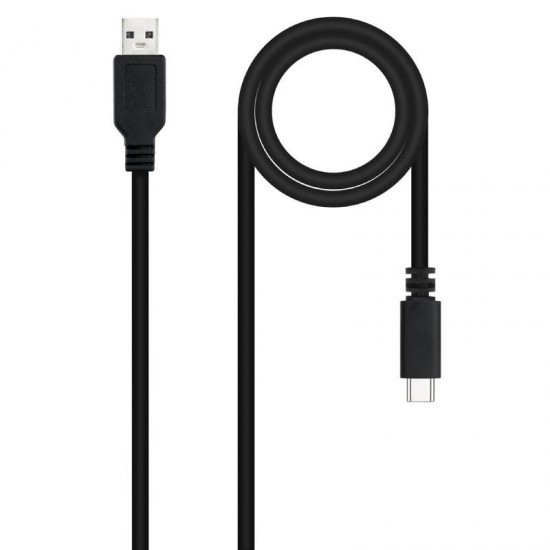 Cable usb 2.0 nanocable 10.01.2101-l150/ usb tipo-c macho - usb macho/ 480mbps/ 1.5m/ negro