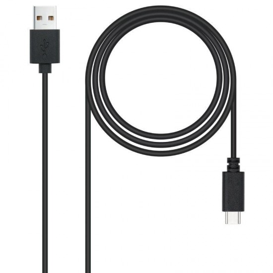 Cable usb 2.0 nanocable 10.01.2103/ usb macho - usb tipo-c macho/ 480mbps/ 3m/ negro
