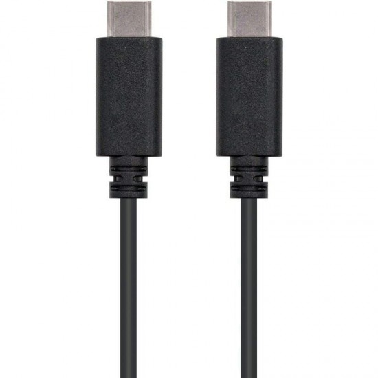 Cable usb 2.0 tipo-c nanocable 10.01.2301/ usb tipo-c macho - usb tipo-c macho/ 480mbps/ 1m/ negro
