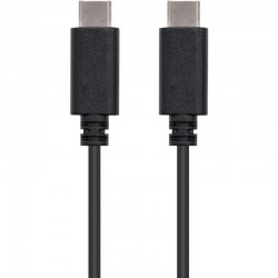 Cable USB 2.0 Tipo-C Nanocable 10.01.2302/ USB Tipo-C Macho - USB Tipo-C Macho/ 2m/ Negro