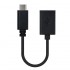 Cable USB 2.0 Tipo-C Nanocable 10.01.2400/ USB Tipo-C Macho - USB Hembra/ 480Mbps/ 15cm/ Negro