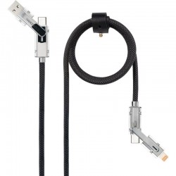 Cable USB 2.0 Tipo-C Nanocable 10.01.2601/ USB Tipo-C Macho + USB Macho - USB Tipo-C Macho + Lightning Macho/ Hasta 27W/ 480Mbps/ 1m/ Negro Cable USB 2.0 Tipo-C Nanocable 10.01.2601/ USB Tipo-C Macho + USB Macho - USB Tipo-C Macho + Lightning Macho/ Hasta 27W/ 480Mbps/ 1m/ Negro