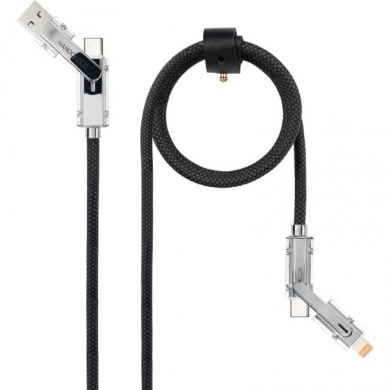 Cable usb 2.0 tipo-c nanocable 10.01.2601/ usb tipo-c macho + usb macho - usb tipo-c macho + lightning macho/ hasta 27w/
