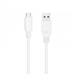 Cable USB 3.1 Tipo-C Nanocable 10.01.4000-W/ USB Tipo-C Macho - USB Macho/ 50cm/ Blanco