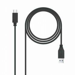 Cable USB 3.1 Tipo-C Nanocable 10.01.4001-L150/ USB Tipo-C Macho - USB Macho/ 10Gbps/ 1.5m/ Negro