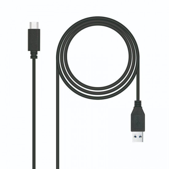 Cable usb 3.1 tipo-c nanocable 10.01.4001-l150/ usb tipo-c macho - usb macho/ 10gbps/ 1.5m/ negro