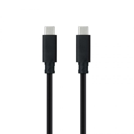 Cable usb 3.1 tipo-c nanocable 10.01.4102/ usb tipo-c macho - usb tipo-c macho/ hasta 100w/ 10gbps/ 2m/ negro