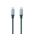 Cable USB 3.1 Tipo-C Nanocable 10.01.4102-COMB/ USB Tipo-C Macho - USB Tipo-C Macho/ Hasta 100W/ 10Gbps/ 2m/ Gris y Negro