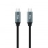 Cable USB 3.2 Nanocable 10.01.4300/ USB Tipo-C Macho - USB Tipo-C Macho/ Hasta 100W/ 20Gbps/ 50cm/ Gris y Negro