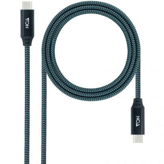 Cable usb 3.2 tipo-c nanocable 10.01.4301-comb/ usb tipo-c macho - usb tipo-c macho/ hasta 100w/ 20gbps/ 1m/ gris y negro Cable usb 3.2 tipo-c nanocable 10.01.4301-comb/ usb tipo-c macho - usb tipo-c macho/ hasta 100w/ 20gbps/ 1m/ gris y negro