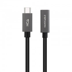 Cable Alargador USB 3.2 Nanocable 10.01.4401-L150/ USB Tipo-C Macho - USB Tipo-C Hembra/ 1.5m/ Negro Cable Alargador USB 3.2 Nanocable 10.01.4401-L150/ USB Tipo-C Macho - USB Tipo-C Hembra/ 1.5m/ Negro