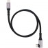 Cable USB 3.2 Tipo-C Acodado Nanocable 10.01.4701/ USB Tipo-C Macho - USB Tipo-C Macho/ Hasta 100W/ 10Gbps/ 1m/ Negro