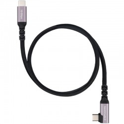 Cable USB 3.2 Tipo-C Acodado Nanocable 10.01.4702/ USB Tipo-C Macho - USB Tipo-C Macho/ Hasta 100W/ 10Gbps/ 2m/ Negro Cable USB 3.2 Tipo-C Acodado Nanocable 10.01.4702/ USB Tipo-C Macho - USB Tipo-C Macho/ Hasta 100W/ 10Gbps/ 2m/ Negro