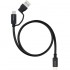 Cable USB 3.2 Tipo-C Nanocable 10.01.4800/ USB Tipo-C Macho/ USB Macho - USB Tipo-C Macho/ Hasta 60W/ 10Gbps/ 50cm/ Negro