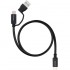 Cable USB 3.2 Tipo-C Nanocable 10.01.4802/ USB Tipo-C Macho/ USB Macho - USB Tipo-C Macho/ Hasta 60W/ 10Gbps/ 2m/ Negro