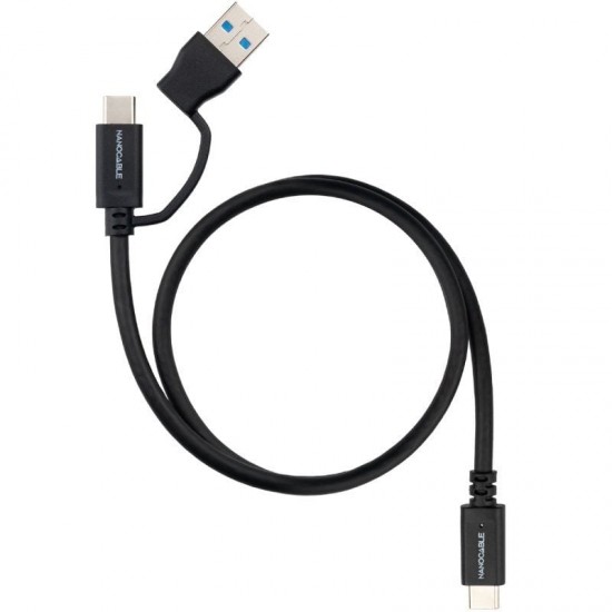 Cable usb 3.2 tipo-c nanocable 10.01.4803/ usb tipo-c macho/ usb macho - usb tipo-c macho/ hasta 60w/ 10gbps/ 3m/ negro