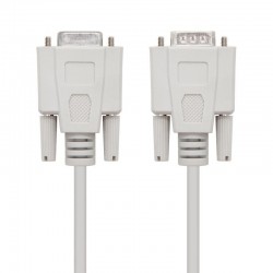 Cable Serie RS232 Nanocable 10.14.0203/ DB9 Macho - DB9 Hembra/ 3m/ Beige