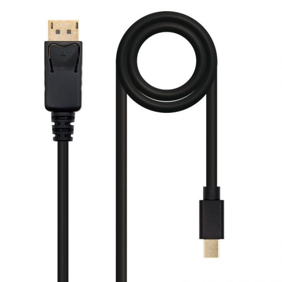 Cable mini displayport 1.2 4k nanocable 10.15.2402/ mini displayport macho - displayport macho/ 2m/ negro