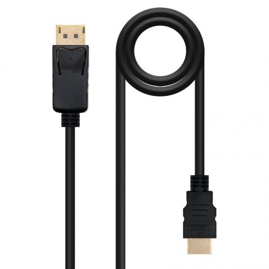 Cable displayport nanocable 10.15.4302/ displayport macho - hdmi macho/ 2m/ negro Cable displayport nanocable 10.15.4302/ displayport macho - hdmi macho/ 2m/ negro