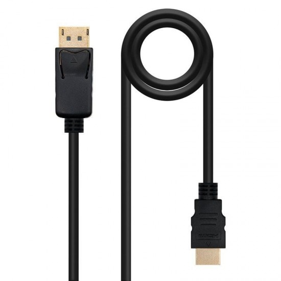 Cable displayport nanocable 10.15.4305/ displayport macho - hdmi macho/ 5m/ negro Cable displayport nanocable 10.15.4305/ displayport macho - hdmi macho/ 5m/ negro