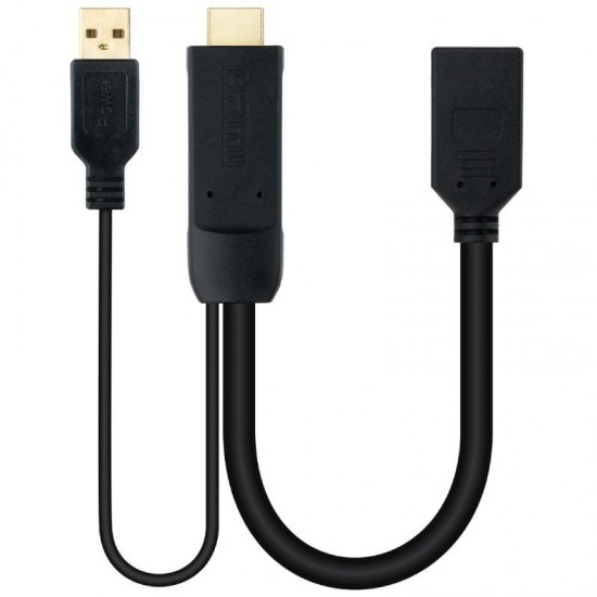 Cable conversor nanocable 10.16.0205/ hdmi macho - displayport hembra/ 20cm/ negro Cable conversor nanocable 10.16.0205/ hdmi macho - displayport hembra/ 20cm/ negro