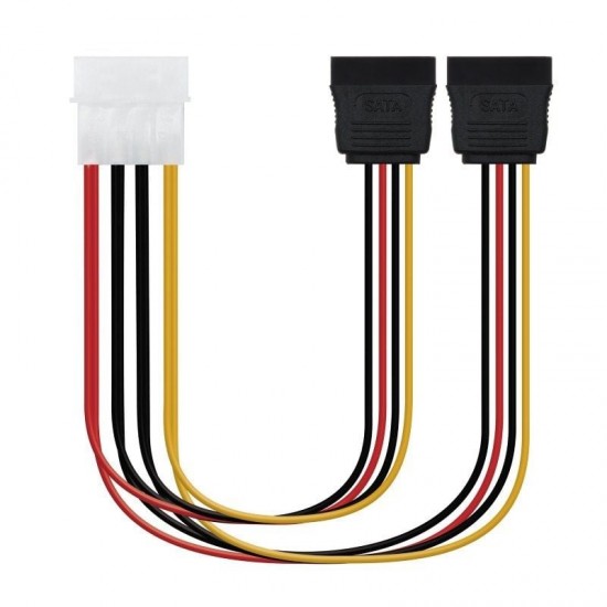Cable duplicador de alimentación nanocable 10.19.0101-oem/ molex macho - 2x sata hembra/ 20cm Cable duplicador de alimentación nanocable 10.19.0101-oem/ molex macho - 2x sata hembra/ 20cm