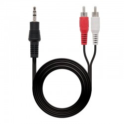 Cable Estéreo Nanocable 10.24.0310/ Jack 3.5 Macho - 2x RCA Macho/ 10m/ Negro Cable Estéreo Nanocable 10.24.0310/ Jack 3.5 Macho - 2x RCA Macho/ 10m/ Negro
