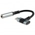 Cable Conversor Audio Nanocable 10.24.1207/ USB Tipo-C Macho - Jack 3.5/ USB Tipo-C Hembra/ 10cm/ Negro