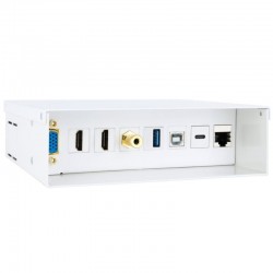 Caja de Conexiones Nanocable 10.35.0004/ VGA - 2x HDMI - Jack 3.5 - USB 3.0 - USB Tipo-C - USB 2.0 - RJ45