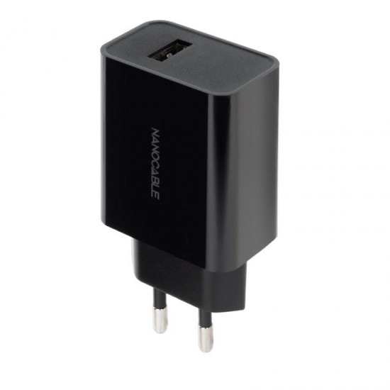 Cargador de pared nanocable 10.10.2004/ 1xusb/ 10w/ negro Cargador de pared nanocable 10.10.2004/ 1xusb/ 10w/ negro