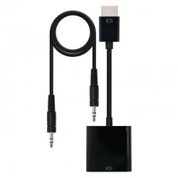 Conversor Nanocable 10.16.2001-BK/ HDMI Macho - VGA Hembra/ Jack 3.5 Hembra/ 10cm/ Negro Conversor Nanocable 10.16.2001-BK/ HDMI Macho - VGA Hembra/ Jack 3.5 Hembra/ 10cm/ Negro