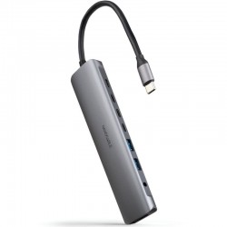 Docking Tipo-C Nanocable 10.16.4608/ 2xUSB/ 3xUSB Tipo-C/ 1xHDMI 4K/ 1xJack 3.5/ 1xUSB Tipo-C PD/ Gris Docking Tipo-C Nanocable 10.16.4608/ 2xUSB/ 3xUSB Tipo-C/ 1xHDMI 4K/ 1xJack 3.5/ 1xUSB Tipo-C PD/ Gris