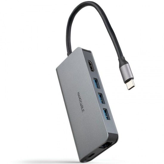 Docking tipo-c nanocable 10.16.4609/ 3xusb/ 1xhdmi 4k/ 1xrj45/ 1xlector tarjetas/ 1xusb tipo-c pd/ gris Docking tipo-c nanocable 10.16.4609/ 3xusb/ 1xhdmi 4k/ 1xrj45/ 1xlector tarjetas/ 1xusb tipo-c pd/ gris