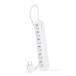 Regleta Nanocable 10.37.0006-NS/ 6 Tomas de Corriente/ Cable 1.4m/ Blanca