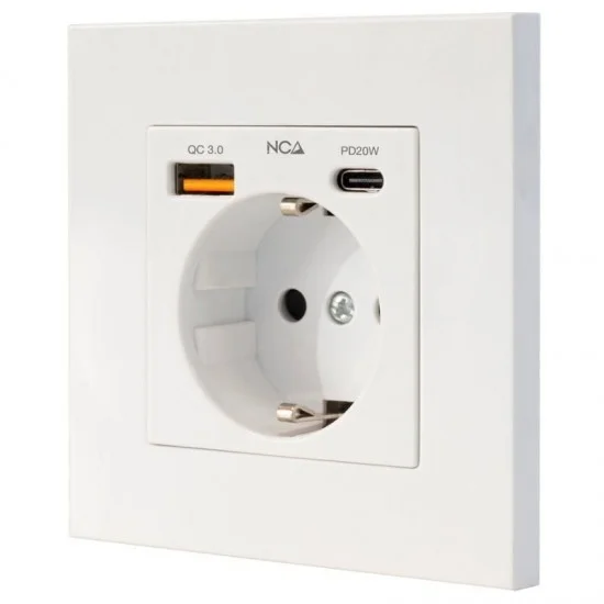 Roseta de pared nanocable 10 35 0011/ 1 schuko/ 1 usb tipo-c/ 1 usb Roseta de pared nanocable 10 35 0011/ 1 schuko/ 1 usb tipo-c/ 1 usb