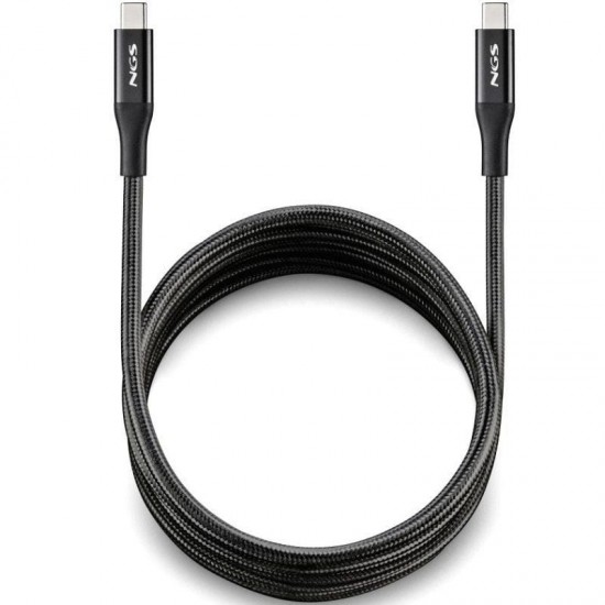 Cable usb 4.0 tipo-c ngs knot/ usb tipo-c macho - usb tipo-c macho/ hasta 240w/ 40gbps/ 2m/ negro