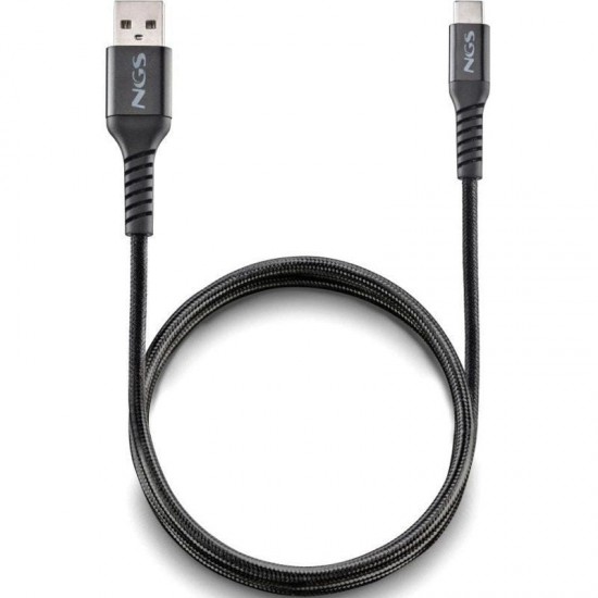 Cable usb 2.0 ngs knot-ac/ usb macho - usb tipo-c macho/ 480mbps/ 1m/ negro Cable usb 2.0 ngs knot-ac/ usb macho - usb tipo-c macho/ 480mbps/ 1m/ negro