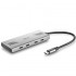 Hub USB Tipo-C NGS Wonder4-C/ 4xUSB Tipo-C/ Gris