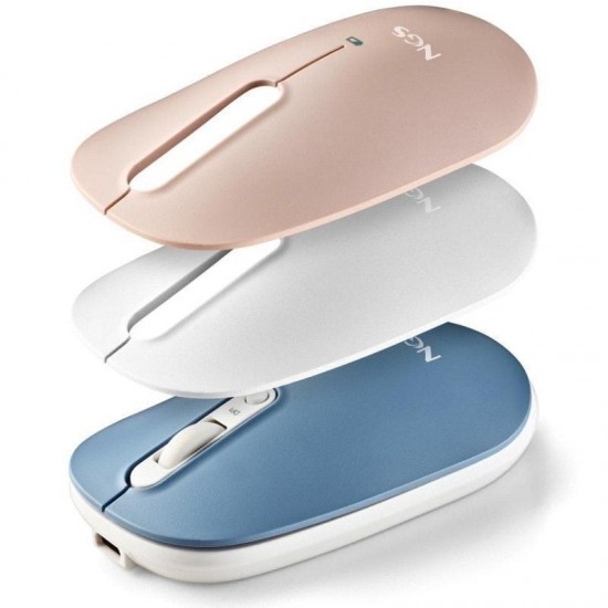 Ratón inalámbrico por bluetooth ngs shell-rb/ batería recargable/ hasta 1600 dpi/ azul/ blanco/ rosa Ratón inalámbrico por bluetooth ngs shell-rb/ batería recargable/ hasta 1600 dpi/ azul/ blanco/ rosa
