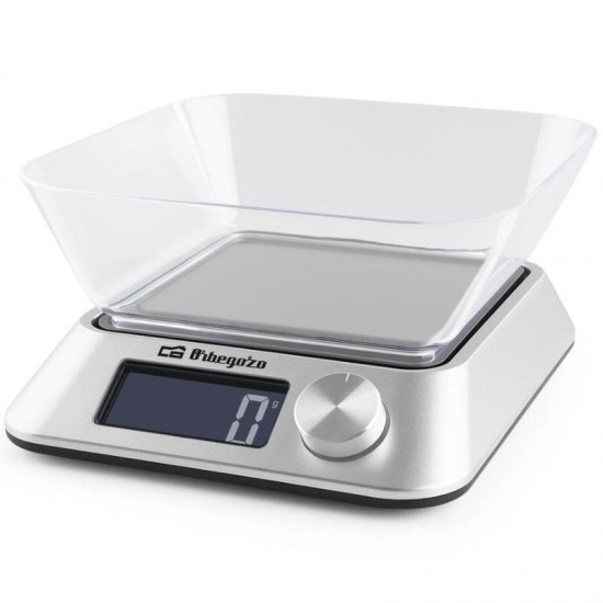 Báscula de cocina electrónica orbegozo pc 1030 a/ hasta 5kg/ plata Báscula de cocina electrónica orbegozo pc 1030 a/ hasta 5kg/ plata