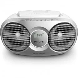 Radio CD Philips AZ215S/ 3W RMS/ con Cable/ Plata